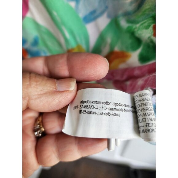 Zara Vibrant Floral Print Cropped T-Shirt Sz M - Picture 3 of 4